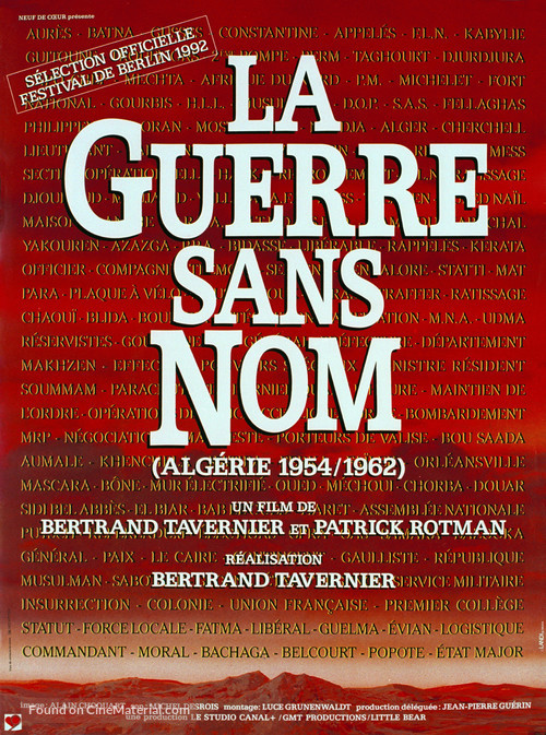 La guerre sans nom - French Movie Poster