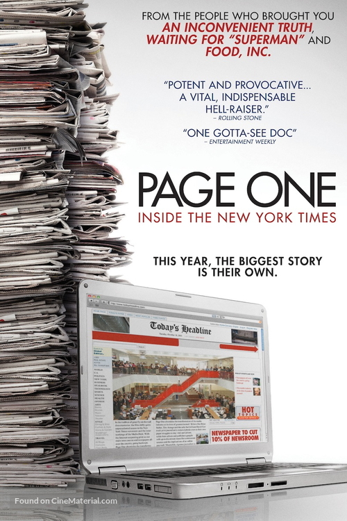 Page One: A Year Inside the New York Times - DVD movie cover
