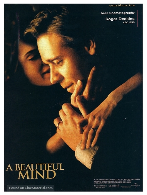 A Beautiful Mind - For your consideration movie poster