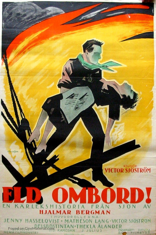 Eld ombord - Swedish Movie Poster