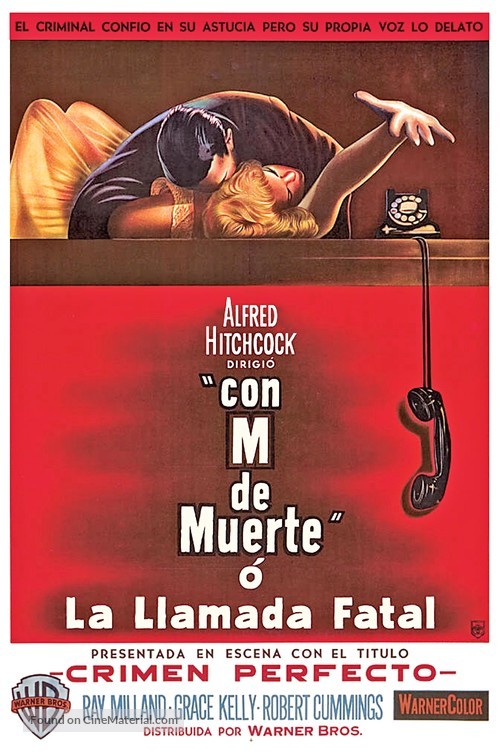 Dial M for Murder - Argentinian Movie Poster
