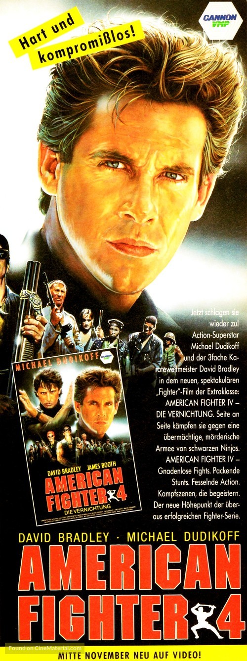 American Ninja 4: The Annihilation - German Movie Poster