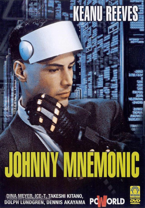 Johnny Mnemonic - Italian DVD movie cover