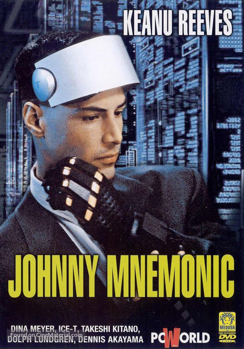 Johnny Mnemonic - Italian DVD movie cover