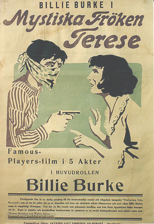 The Mysterious Miss Terry - Swedish Movie Poster