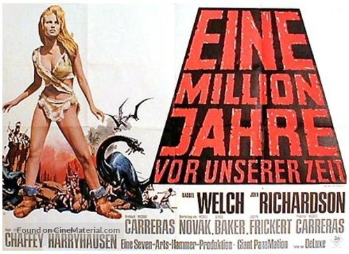 One Million Years B.C. - German Movie Poster