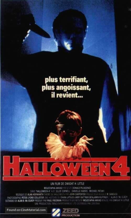 Halloween 4: The Return of Michael Myers - French VHS movie cover