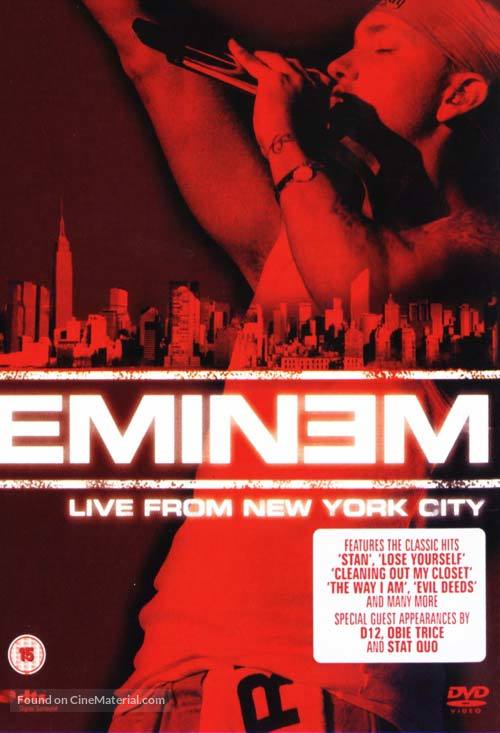 Eminem: Live from New York City - British DVD movie cover