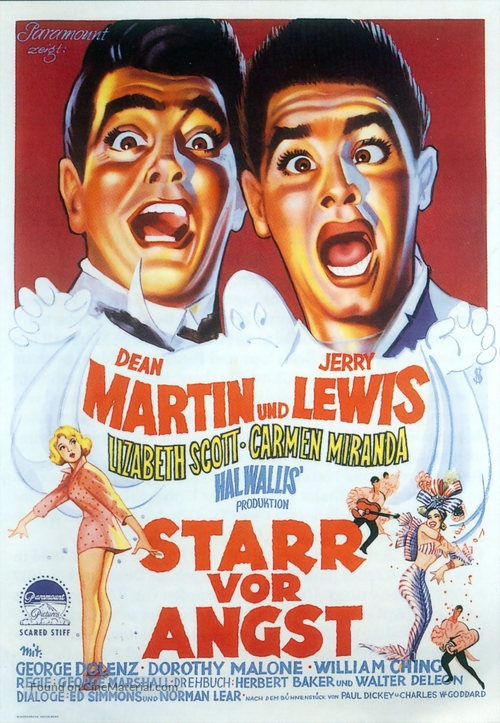 Scared Stiff - German Movie Poster