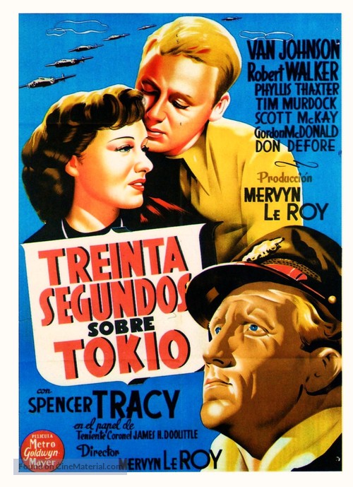 Thirty Seconds Over Tokyo - Spanish Movie Poster