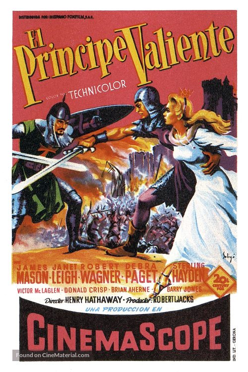 Prince Valiant - Spanish Movie Poster