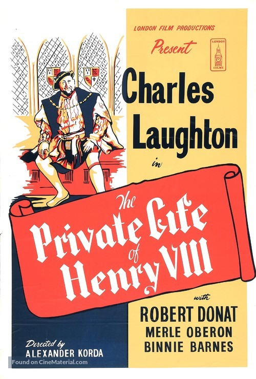 The Private Life of Henry VIII. - British Re-release movie poster