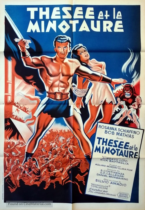 Teseo contro il minotauro - French Movie Poster