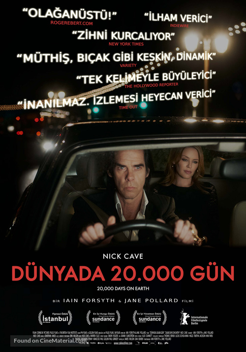20,000 Days on Earth - Turkish Movie Poster