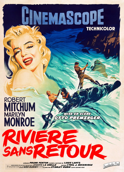 River of No Return - French Re-release movie poster