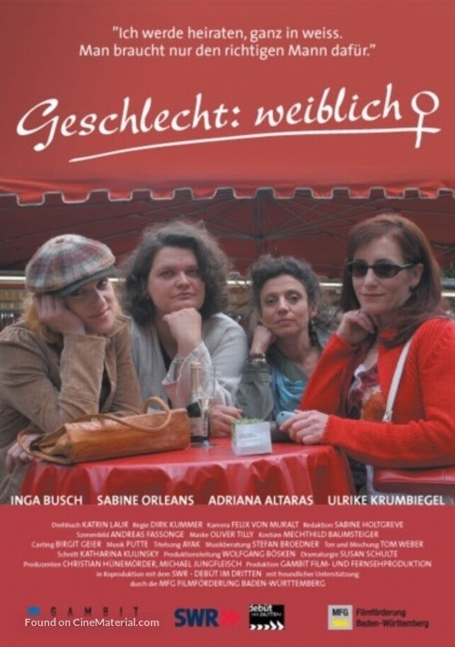 Geschlecht weiblich - German Movie Poster