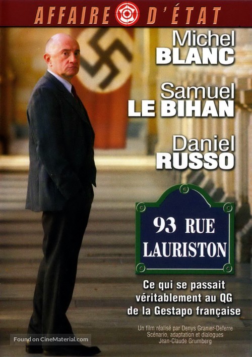 93, rue Lauriston - French DVD movie cover