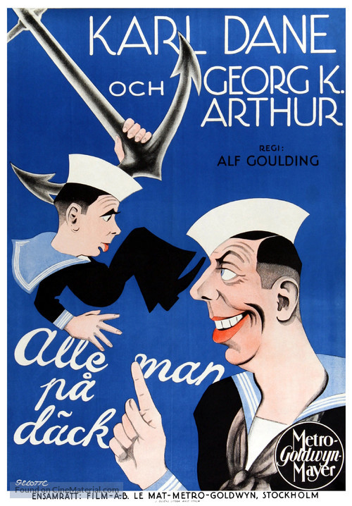 All at Sea - Swedish Movie Poster
