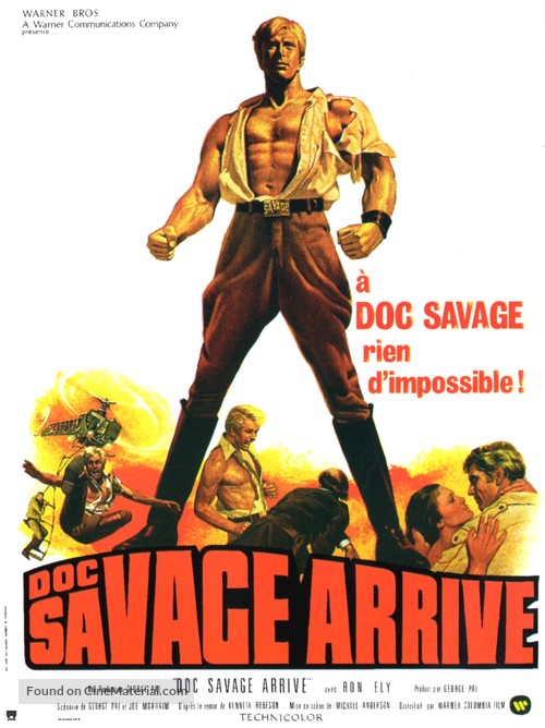 Doc Savage: The Man of Bronze - French Movie Poster