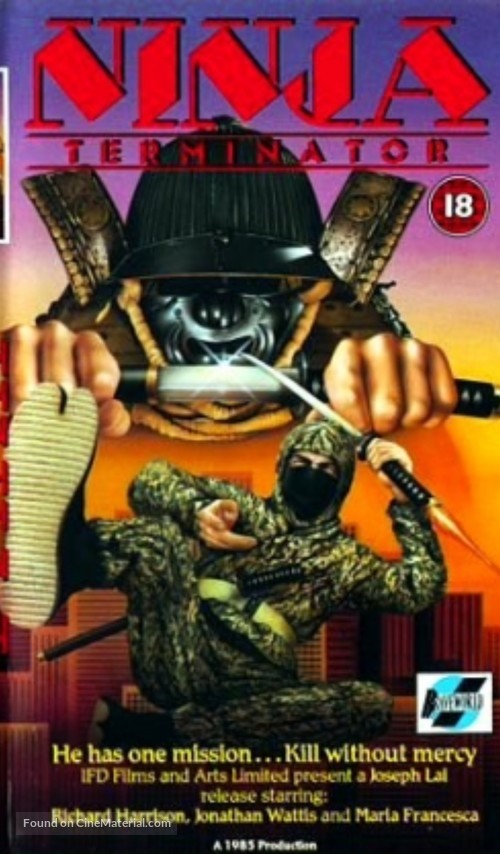 Ninja Terminator - British Movie Cover