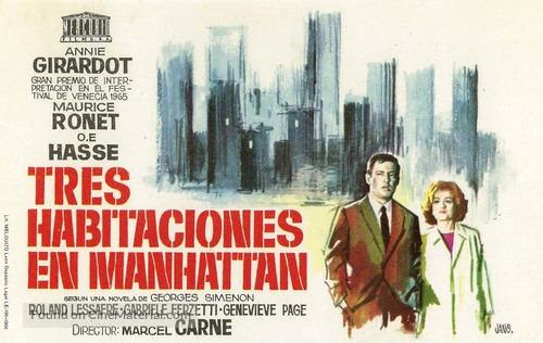 Trois chambres &agrave; Manhattan - Spanish Movie Poster