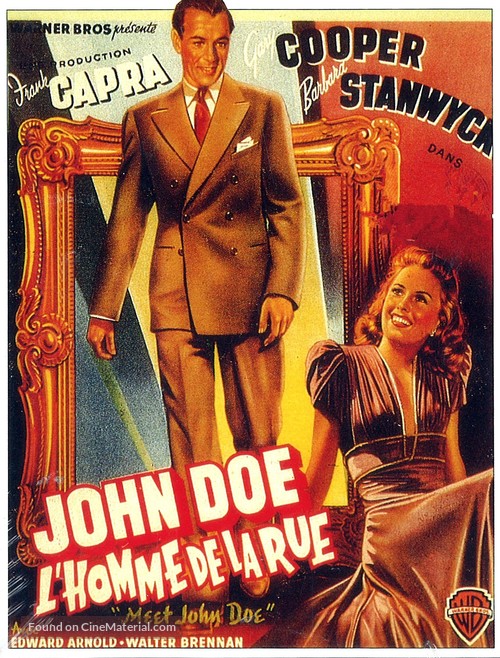 Meet John Doe - Belgian Movie Poster