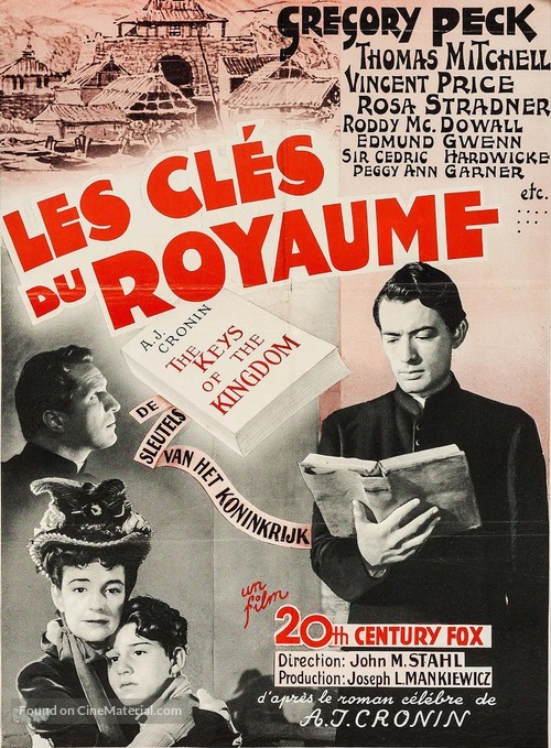 The Keys of the Kingdom - Belgian Movie Poster