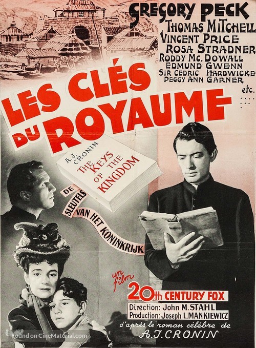 The Keys of the Kingdom - Belgian Movie Poster