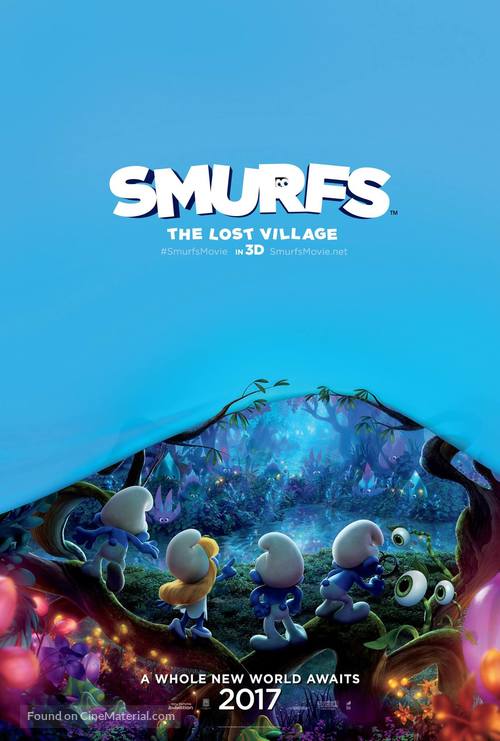 Smurfs: The Lost Village - British Movie Poster