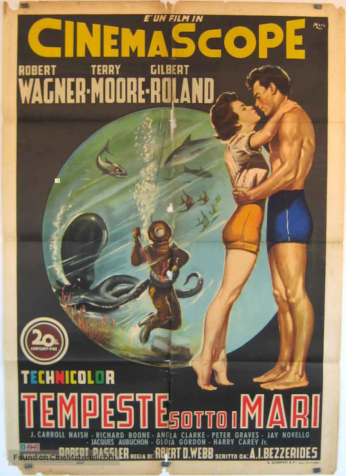 Beneath the 12-Mile Reef - Italian Movie Poster
