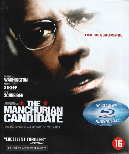 The Manchurian Candidate - Dutch Blu-Ray movie cover