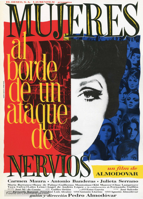 Mujeres Al Borde De Un Ataque De Nervios - Spanish Movie Poster
