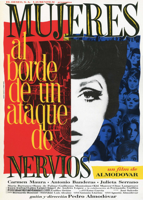 Mujeres Al Borde De Un Ataque De Nervios - Spanish Movie Poster
