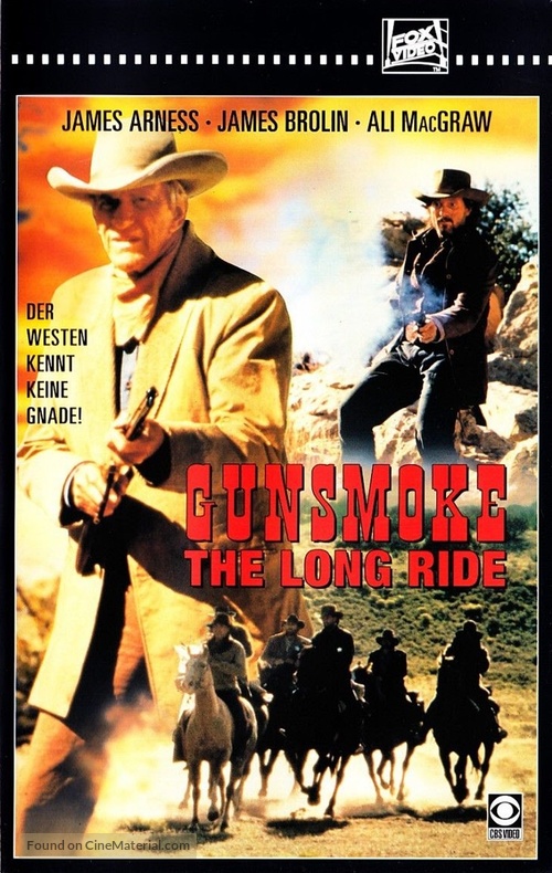 Gunsmoke: The Long Ride - German VHS movie cover