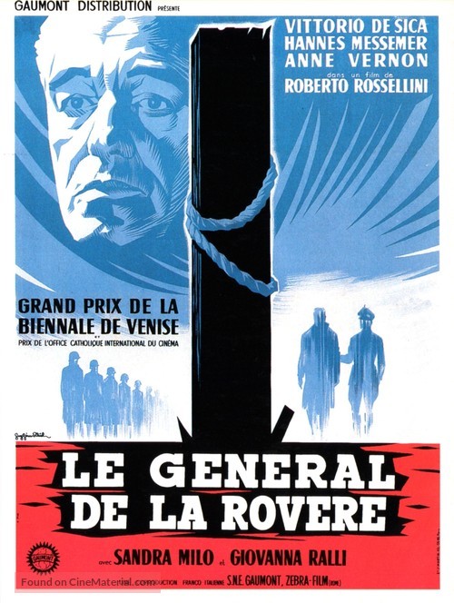 Il generale della Rovere - French Movie Poster
