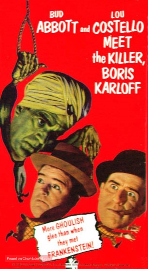 Abbott and Costello Meet the Killer, Boris Karloff - VHS movie cover