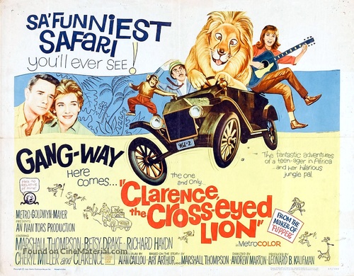 Clarence, the Cross-Eyed Lion - Theatrical movie poster