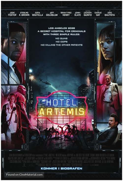 Hotel Artemis - Danish Movie Poster