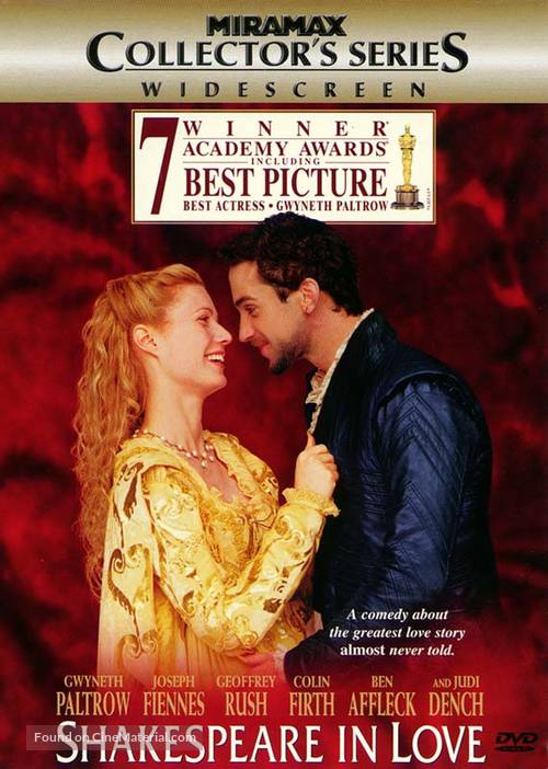 Shakespeare In Love - DVD movie cover