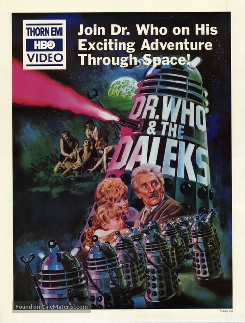 Dr. Who and the Daleks - Video release movie poster