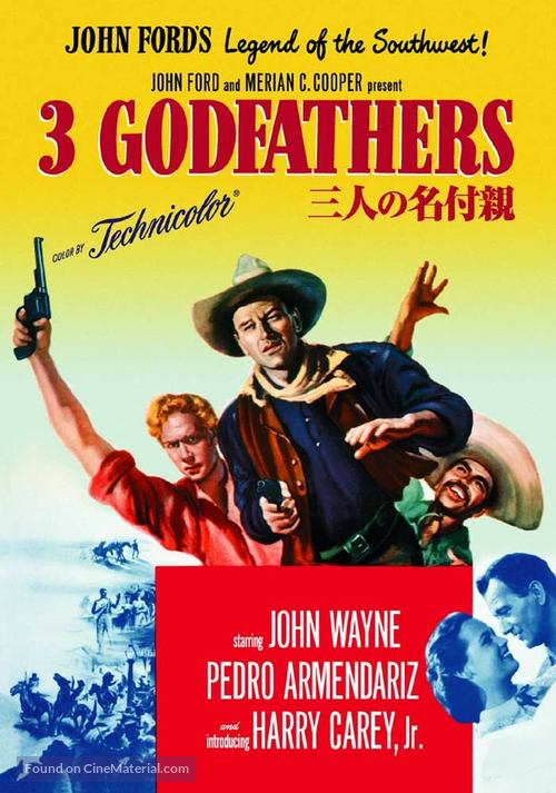 3 Godfathers - Japanese Movie Poster