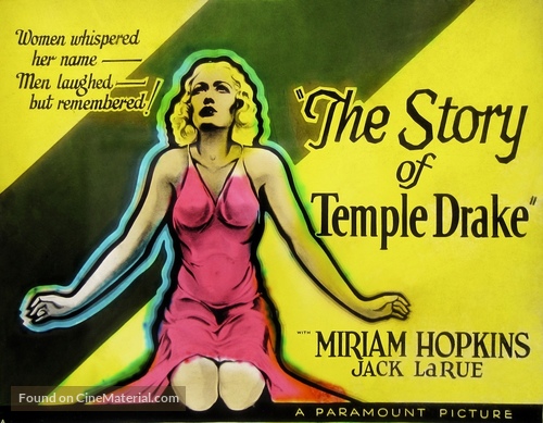 The Story of Temple Drake - Movie Poster