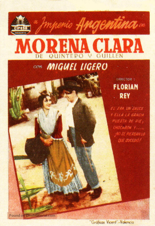 Morena Clara - Spanish Movie Poster