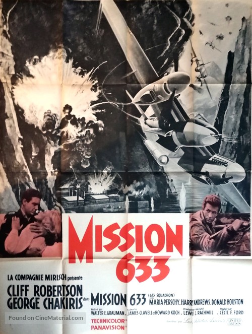 633 Squadron - French Movie Poster