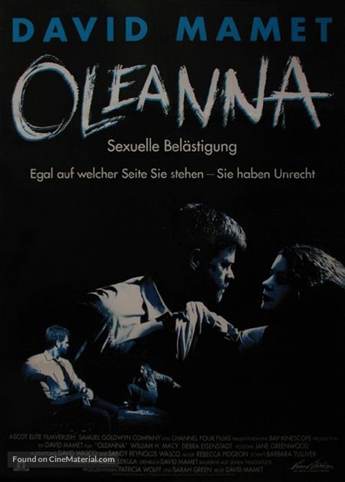 Oleanna - German Movie Poster