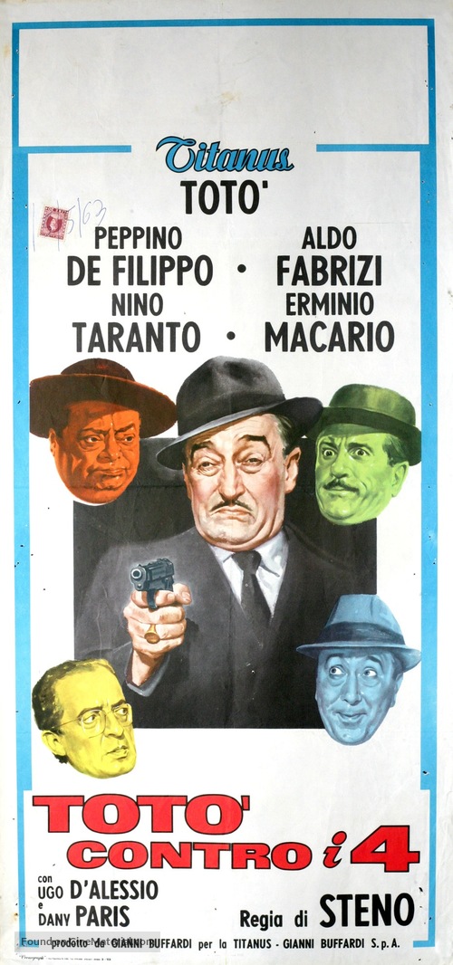 Tot&ograve; contro i 4 - Italian Movie Poster