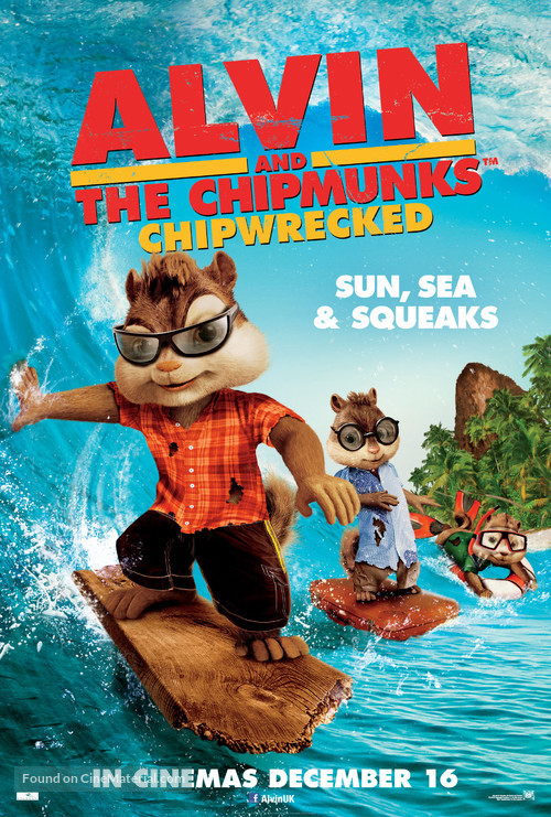 Alvin and the Chipmunks: Chipwrecked - British Theatrical movie poster