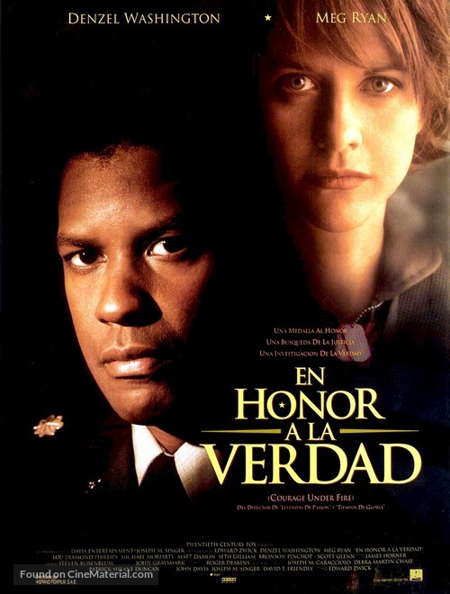 Courage Under Fire - Spanish Movie Poster