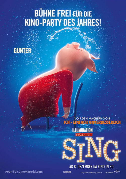 Sing - Austrian Movie Poster