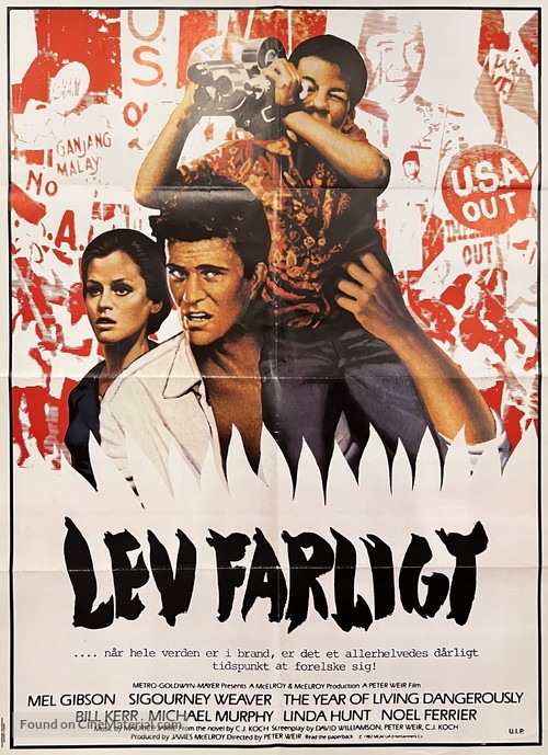 The Year of Living Dangerously - Danish Movie Poster
